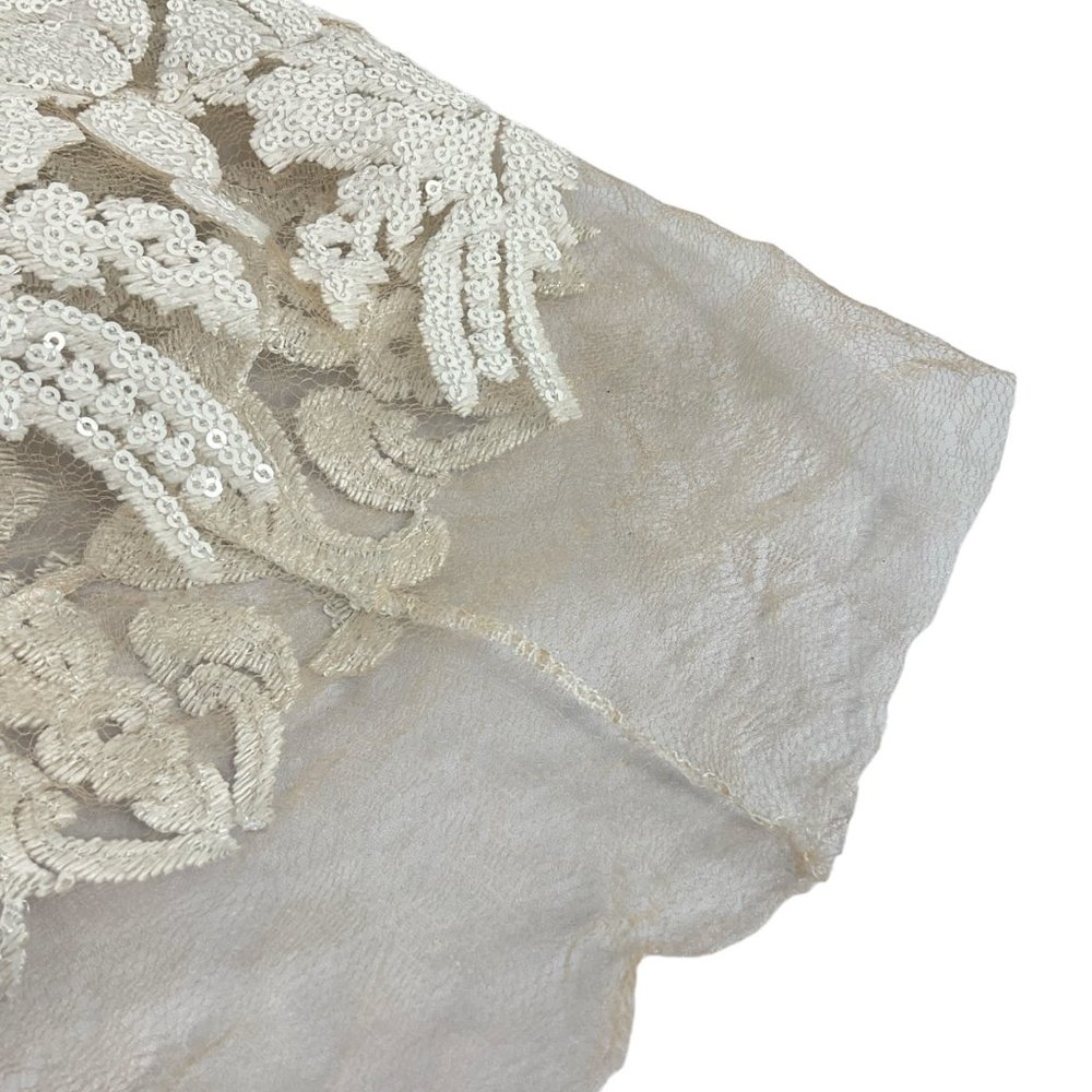 Dress the Population Dress Womens Sz S Blair Lace MiDi White Nude Msrp $269 - Picture 14 of 14